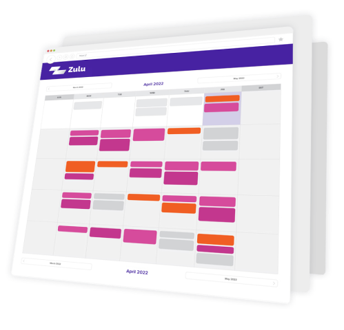 Image of Scheduling Software on Zulu CRM
