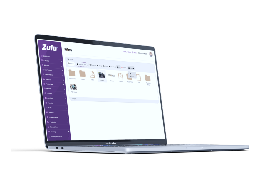 Zulu CRM on Macbook